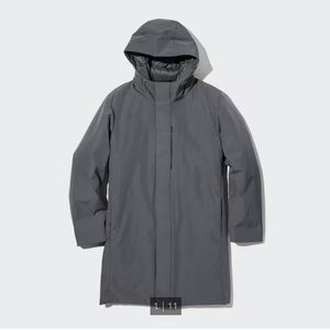 Brand New w Tags Uniqlo Men’s Hybrid Down Coat. Gray. Size Large